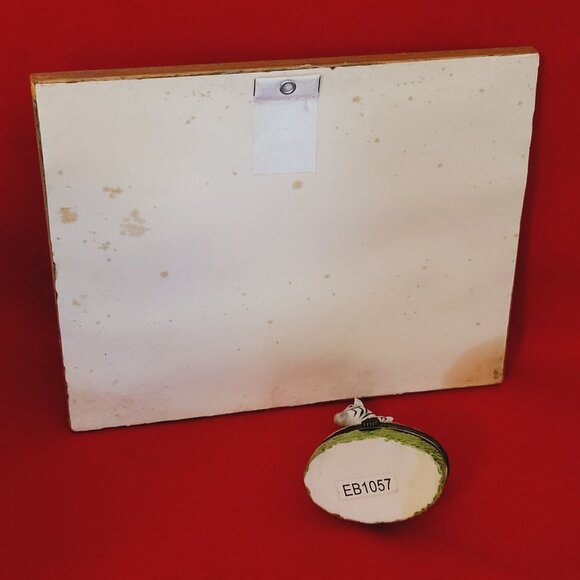 Zebra Drawing Framed Wall Hanging Decor & Zebra Trinket Box - Picture 5 of 11